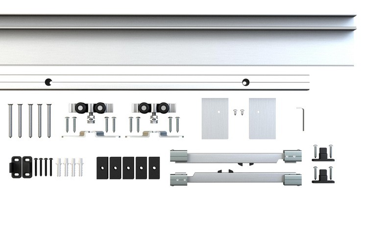 Aluminium Sliding Doors Track and Hardware Set