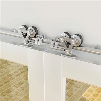 Can stainless steel barn door hardware be used on a curved barn door?