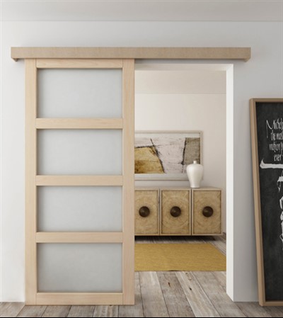 Aluminium Alloy Frameless Wood Barn Sliding Door Hardware